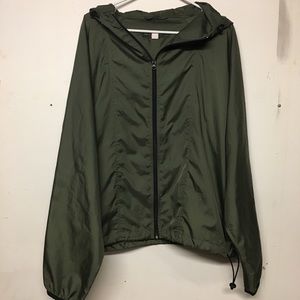 Olive Green Windbreaker